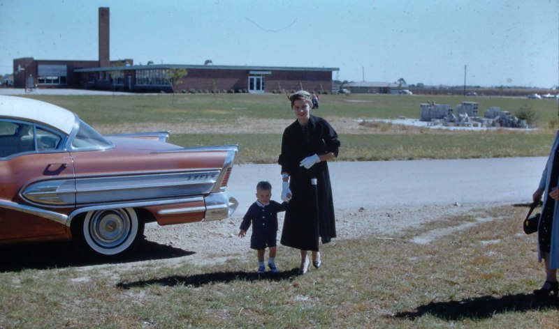 1950s 1958 Champaign Chuck Donna Color Slides