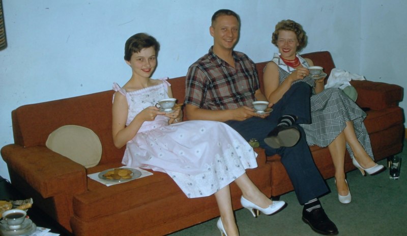1950s 1958 Champaign Chuck Donna Color Slides