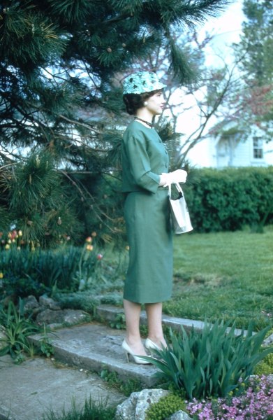 1950s 1958 Champaign Chuck Donna Color Slides